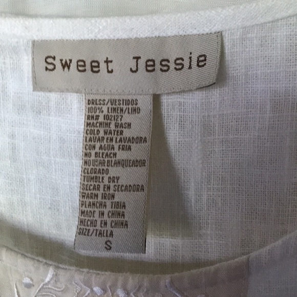 Sweet Jessie Linen 100% midi dress Sz S - Picture 5 of 11
